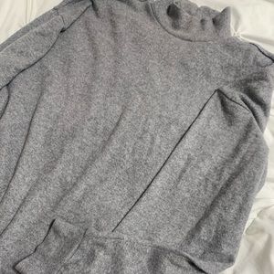 Grey Long Sleeve Turtle Neck Shirt